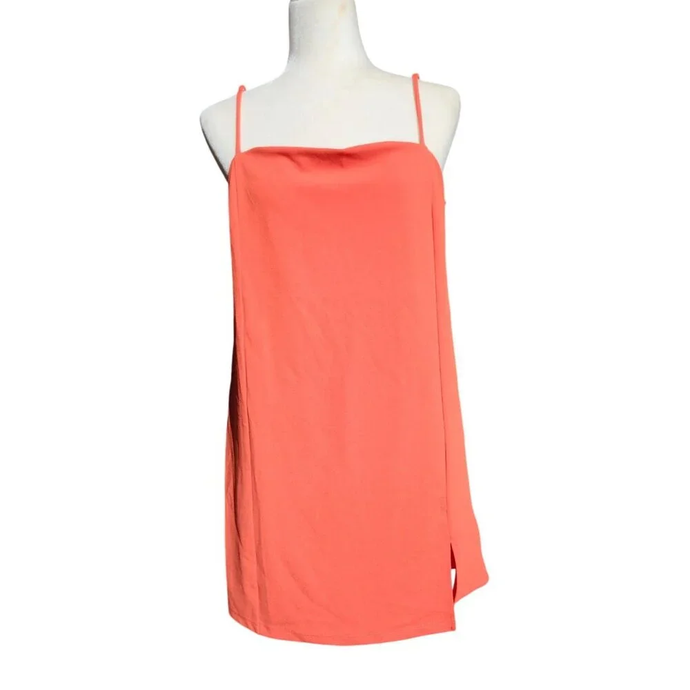 H&M Women's Medium Jersey A-line Mini Dress Sleeveless Red Spaghetti Strap New - Picture 3 of 8